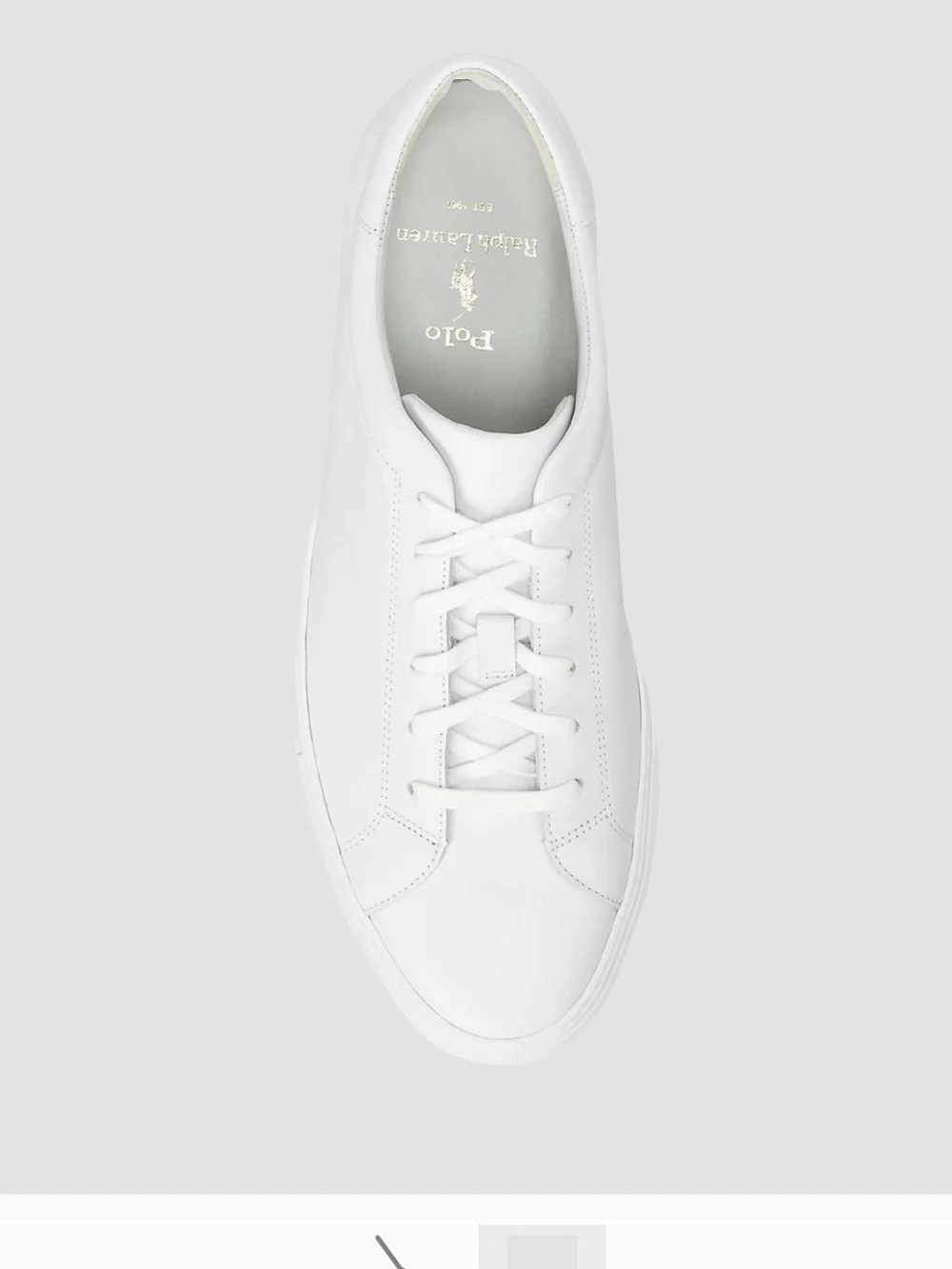Polo by Ralph Lauren White Low-Top Leather Sneakers